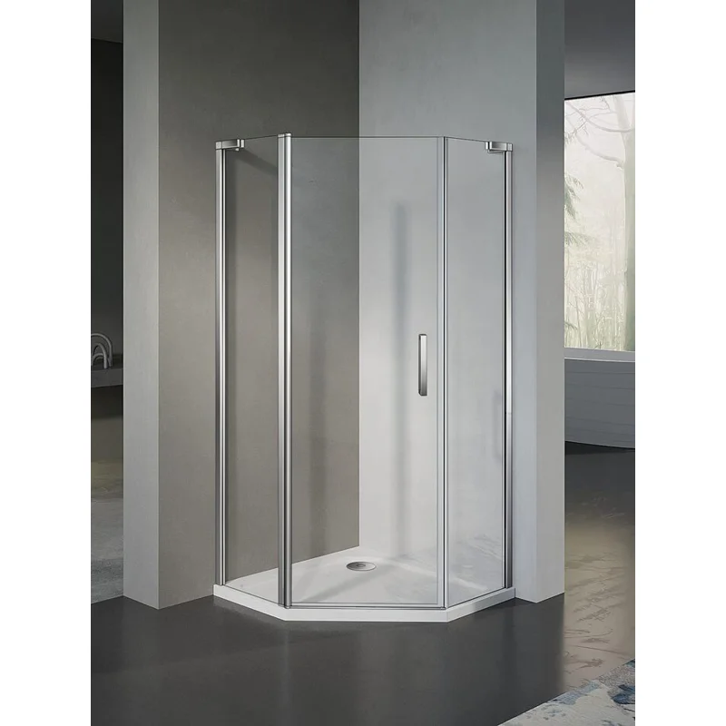 Душевой уголок WeltWasser WW300 PI 100x100 10000002752 профиль Хром стекло прозрачное