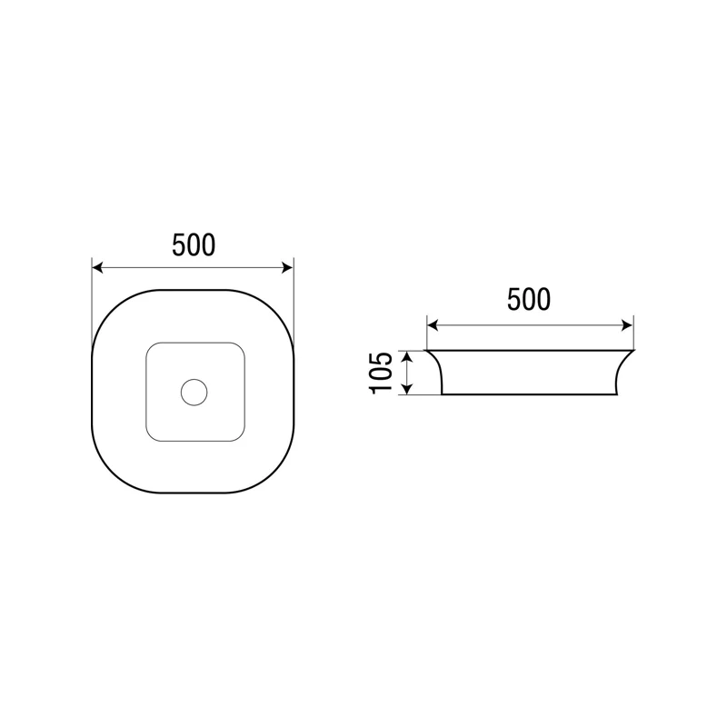 Раковина-чаша WeltWasser Elbach 2246 50 10000003836 Белый глянец