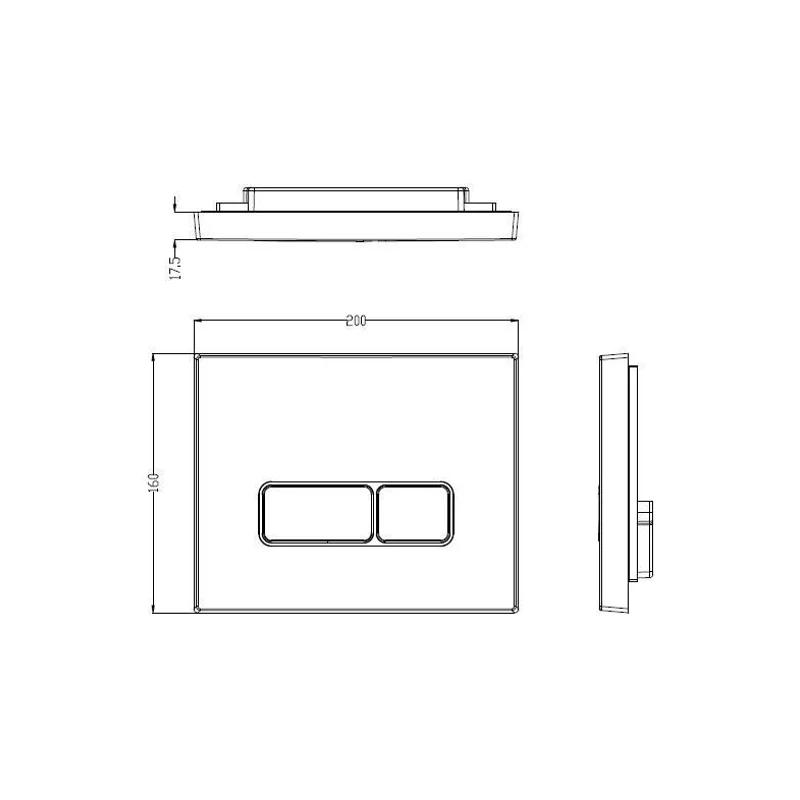 Клавиша смыва WeltWasser WW Marberg 410 SE GL-WT 10000010233 Белая глянцевая