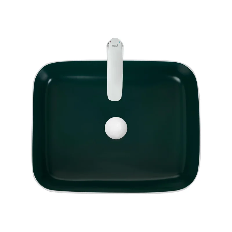 Раковина-чаша WeltWasser Elbach M2195 WG 50 10000005602 Белая Зеленая