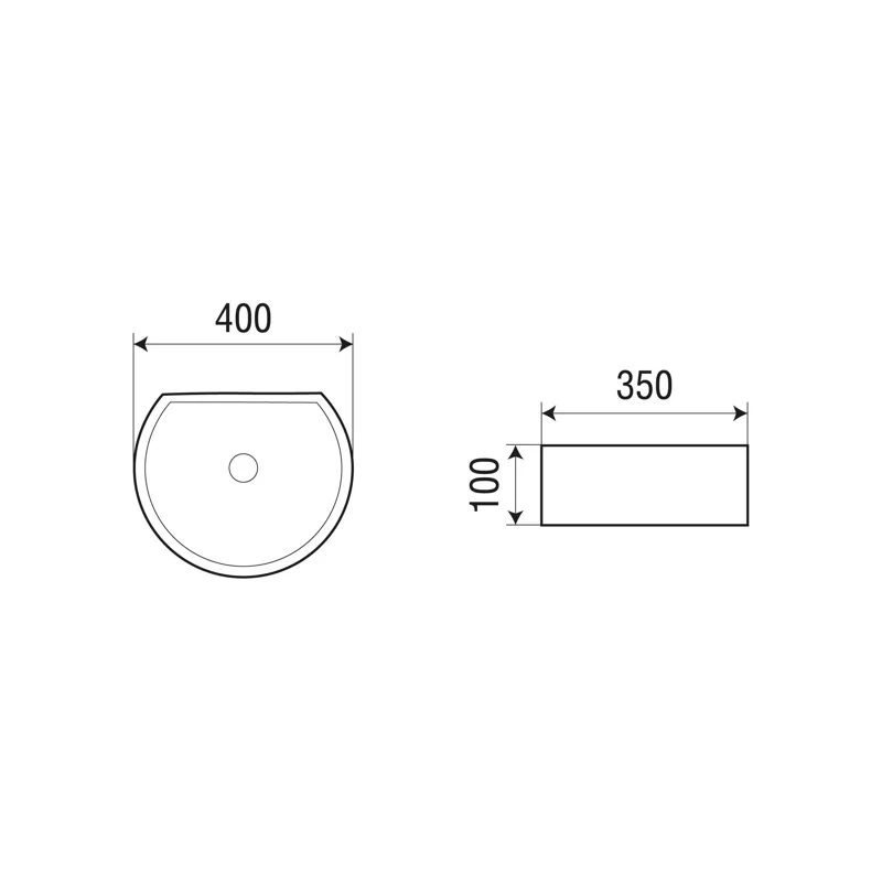 Раковина-чаша WeltWasser Elbach 3041 40 10000004569 Белый глянец