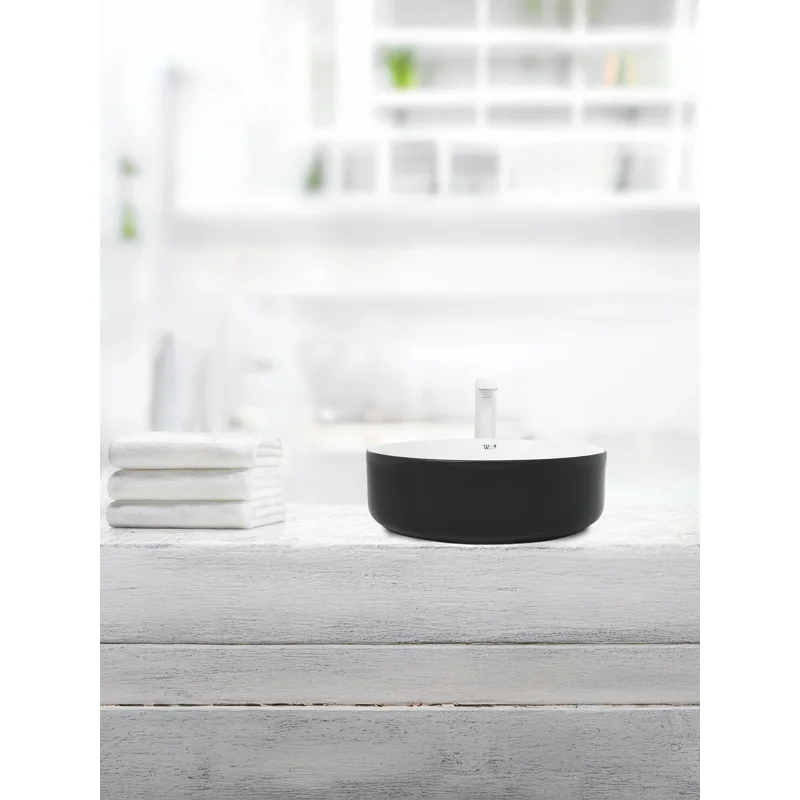 Раковина-чаша WeltWasser Elbach M3134 BW 35 10000004522 Черная Белая