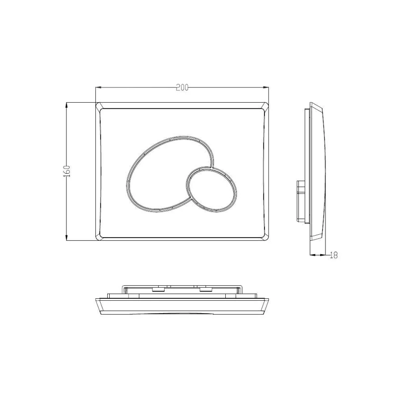 Клавиша смыва WeltWasser WW Marberg 410 RD MT-BL 10000010234 Черная матовая