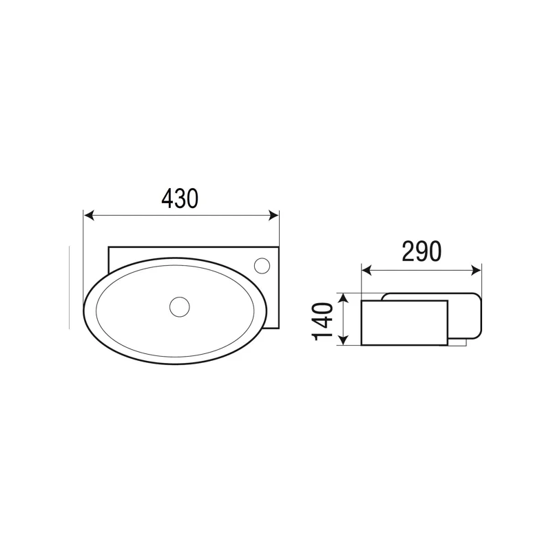 Раковина WeltWasser Aisbach 5011 R 43 10000003875 Белый глянец