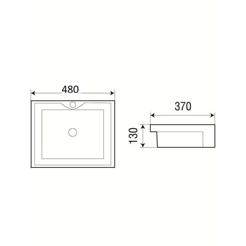 Раковина WeltWasser Deilbach 4014 48 10000003887 Белый глянец