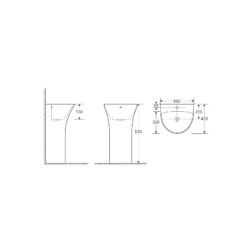 Раковина WeltWasser Leerbach 4842 GL-WT 48 10000013332 Белый глянец