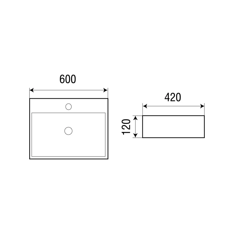 Раковина WeltWasser Elbach 2173 M845 60 10000004543 Мрамор