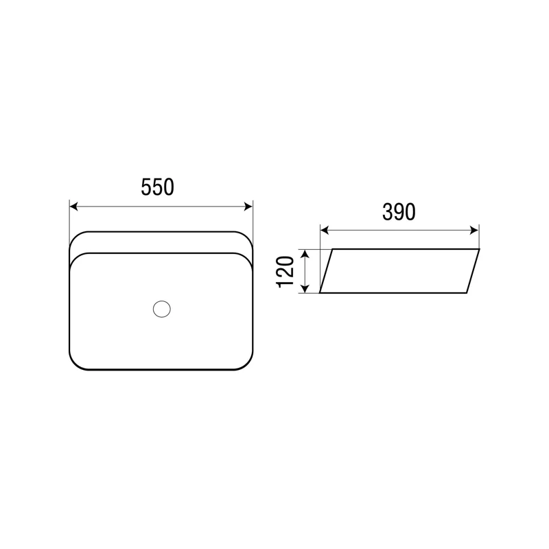 Раковина-чаша WeltWasser Elbach 2243 55 10000003831 Белый глянец