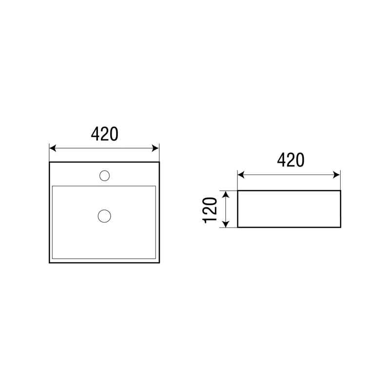 Раковина WeltWasser Elbach 2177 42 10000003862 Белый глянец