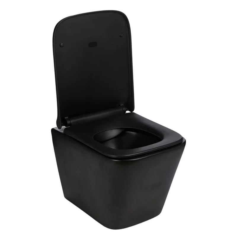 Унитаз WeltWasser Gelbach 002 MT-BL 10000003698 приставной Черный матовый с сиденьем Микролифт