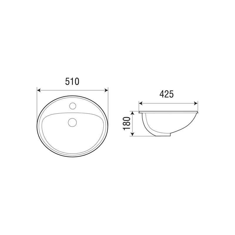 Раковина WeltWasser Deilbach 6001 51 10000004604 Белый глянец