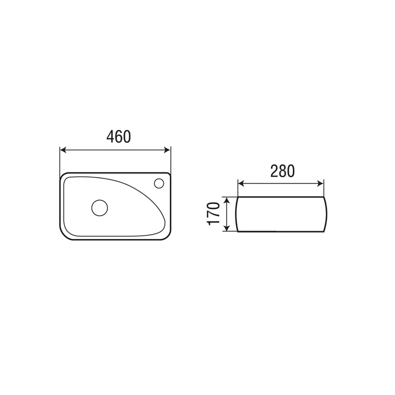 Раковина WeltWasser Aisbach 5096 L 46 10000004599 Белый глянец