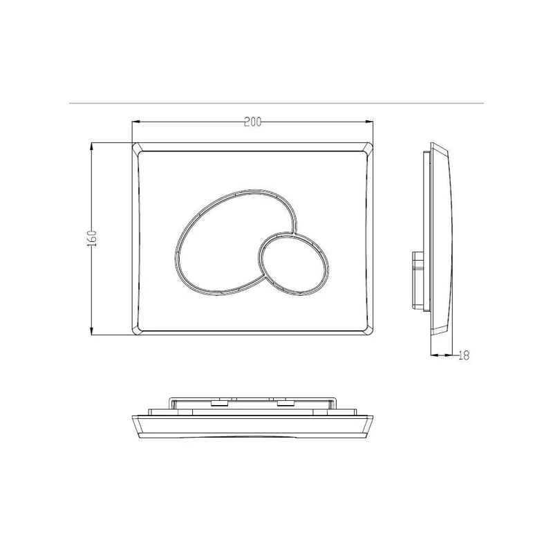 Клавиша смыва WeltWasser WW Marberg 410 RD 10000005950 Хром глянцевый