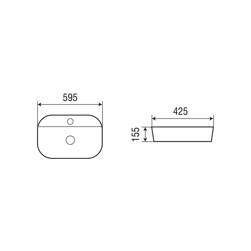 Раковина WeltWasser Elbach 2236 59 10000004579 Белый глянец