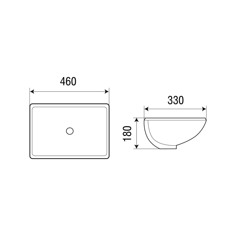 Раковина WeltWasser Deilbach 6007 46 10000003895 Белый глянец
