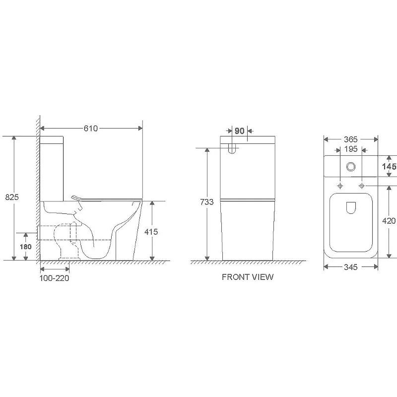 Унитаз компакт WeltWasser Gelbach 011 ST MT-BL 10000012779 Черный матовый с бачком и сиденьем Микролифт