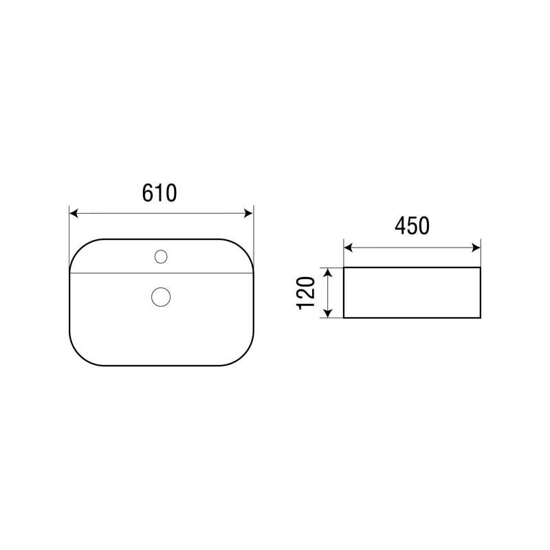 Раковина WeltWasser Elbach 2205 61 10000003826 Белый глянец