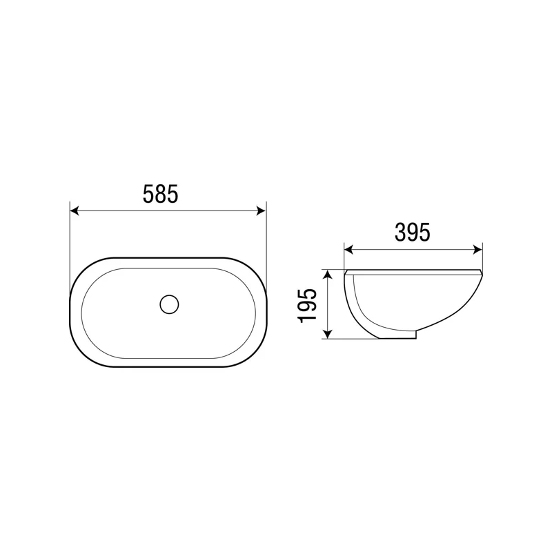 Раковина WeltWasser Deilbach 6030 59 10000003899 Белый глянец