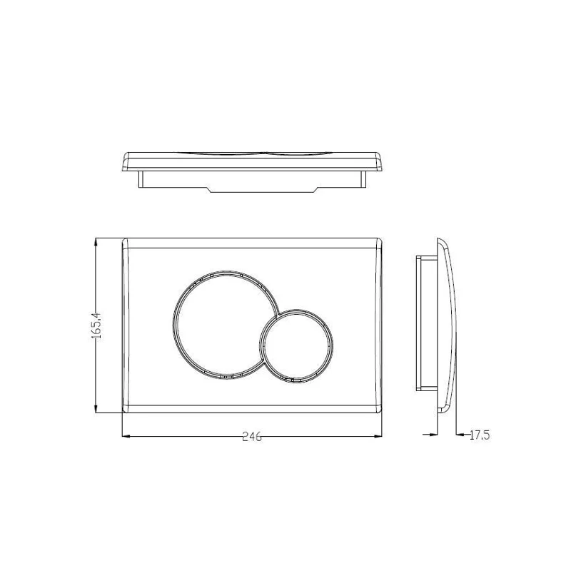 Клавиша смыва WeltWasser WW Marberg 507 RD 10000005952 Хром глянцевый