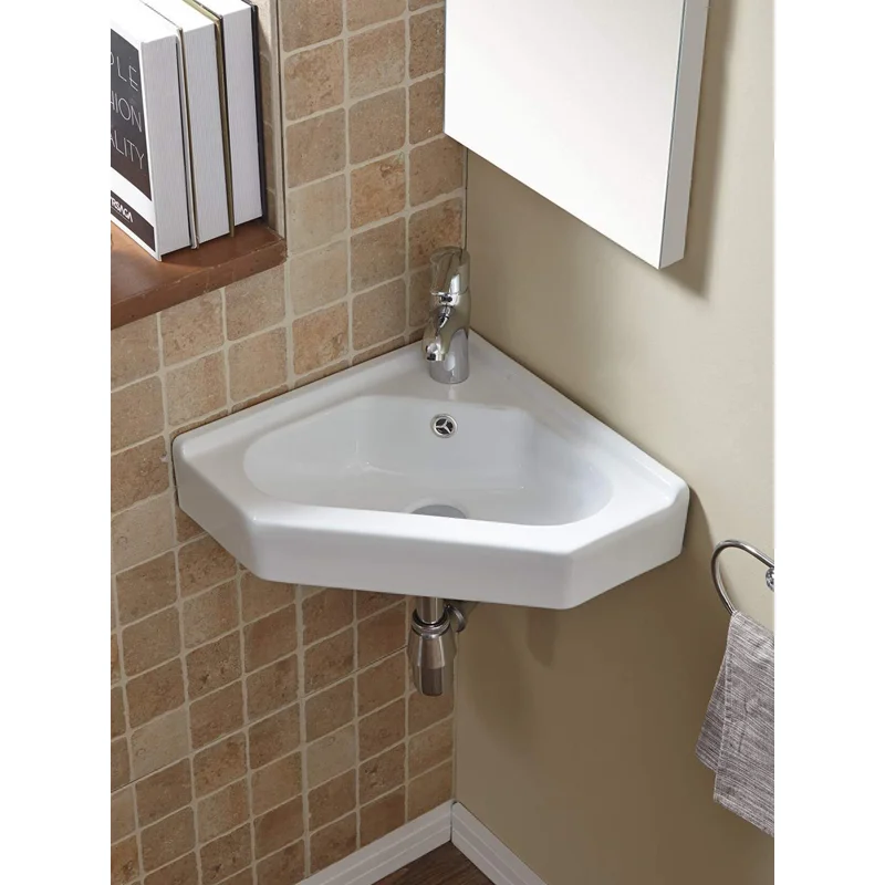 Раковина WeltWasser Aisbach 7012 GL-WT 55 10000008681 угловая Белая глянецевая