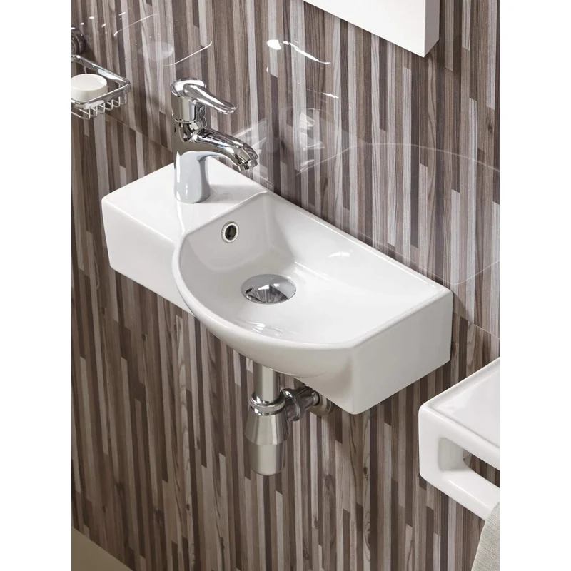 Раковина WeltWasser Aisbach 7950 GL-WT L 50 10000008692 Белая глянцевая