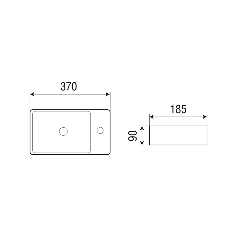 Раковина WeltWasser Aisbach 5092 L 37 10000003872 Белый глянец