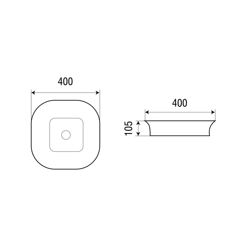 Раковина-чаша WeltWasser Elbach 2245 40 10000003833 Белый глянец