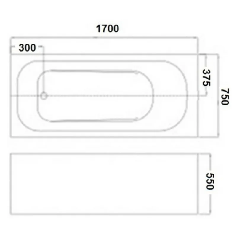 WeltWasser Акриловая ванна WW OKER 170/75 10000005717