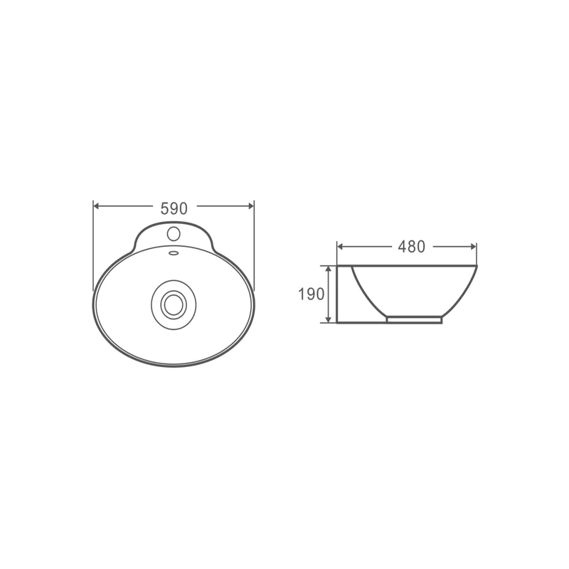 Раковина-чаша WeltWasser Elbach 3072 59 10000004584 Белый глянец