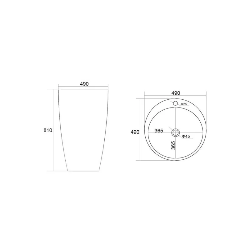 Раковина WeltWasser Leerbach 4949 GL-WT 49 10000008706 Белый глянец