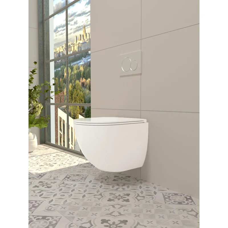 Унитаз WeltWasser Merzbach 041 XL GL-WT 10000008268 подвесной с сиденьем Микролифт