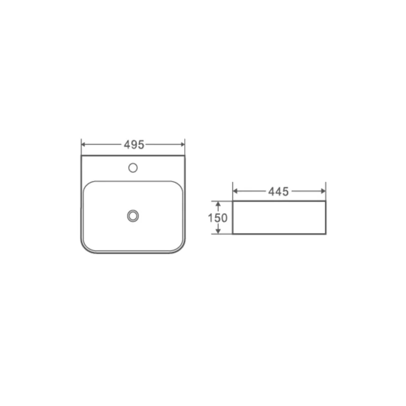 Раковина WeltWasser Elbach 2237 49 10000004580 Белый глянец