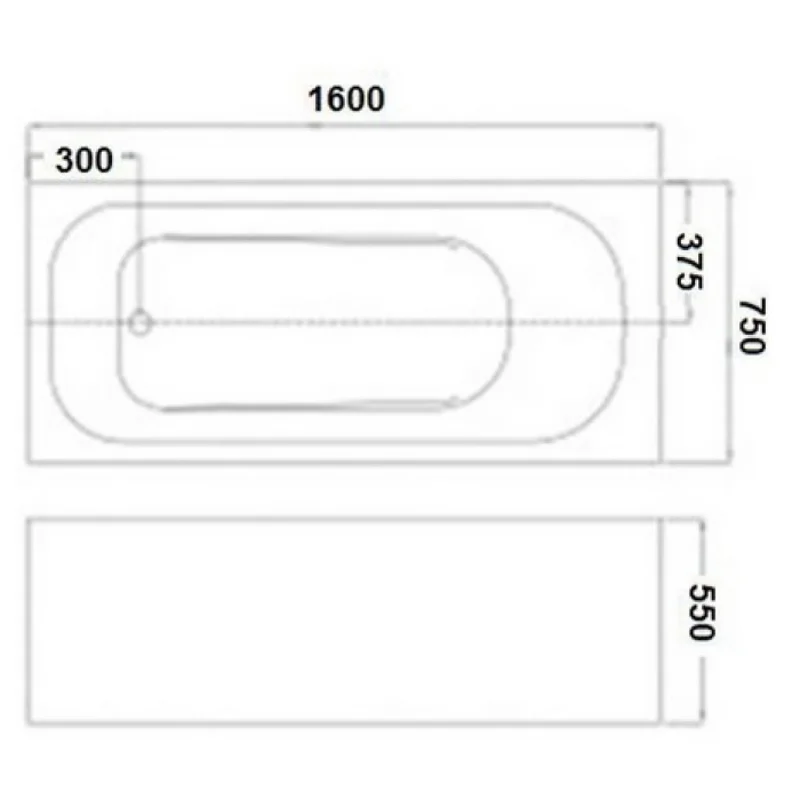 WeltWasser Акриловая ванна WW OKER 160/75 10000005716