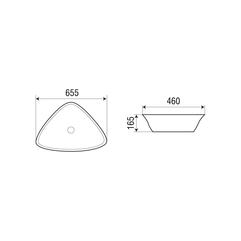 Раковина-чаша WeltWasser Elbach 1043 65 10000004581 Белый глянец