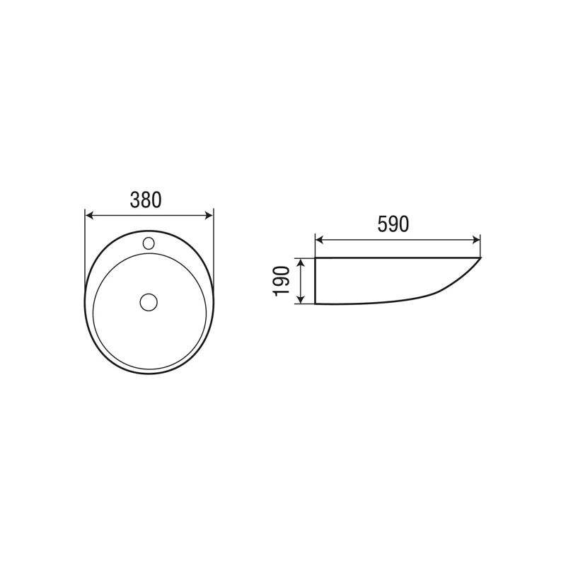 Раковина-чаша WeltWasser Elbach 1037 59 10000004582 Белый глянец