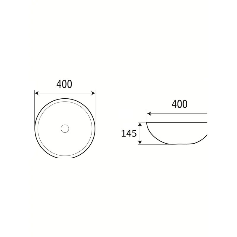 Раковина-чаша WeltWasser Elbach 3003 40 10000003852 Белый глянец