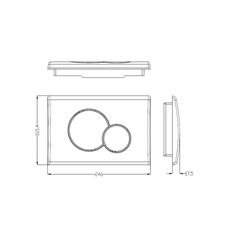 Клавиша смыва WeltWasser WW Marberg 507 RD MT-BL 10000010238 Черная матовая