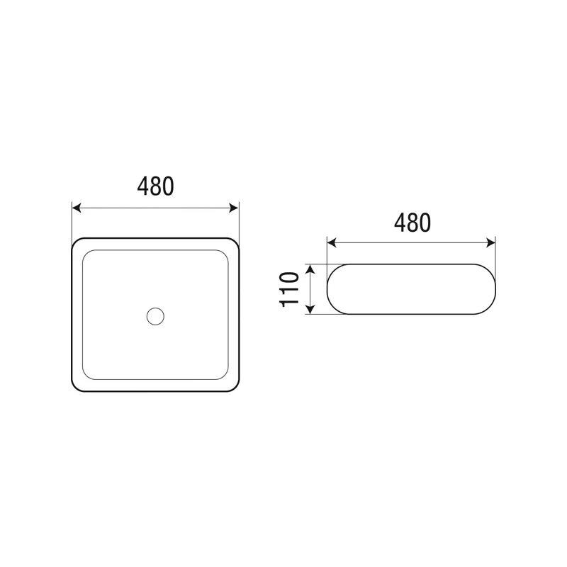Раковина-чаша WeltWasser Elbach 3061 46 10000003867 Белый глянец
