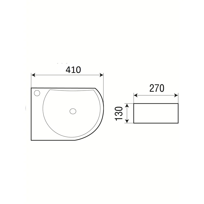 Раковина WeltWasser Aisbach 5014 L 41 10000003876 Белый глянец