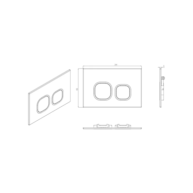 Клавиша смыва WeltWasser Bamberg WT 10000010289 Белая