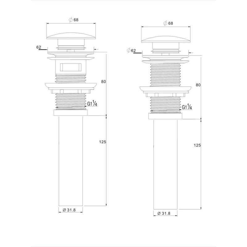 Донный клапан WeltWasser WW PP MT-WT 10000003731 click-clack Белый матовый