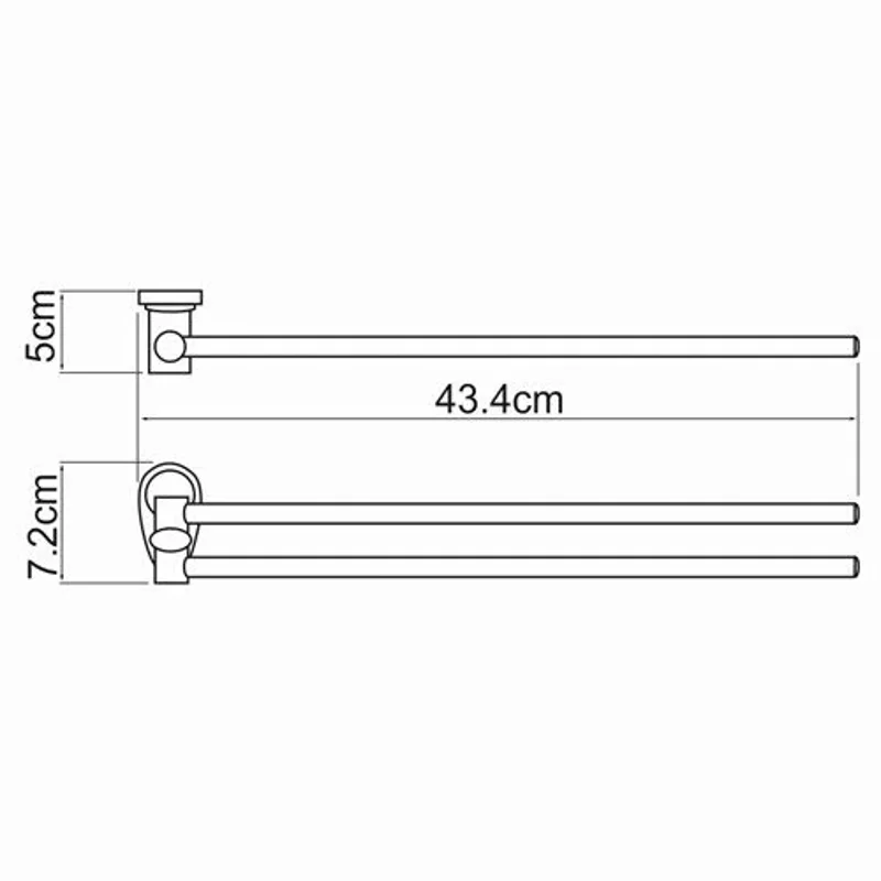 Держатель полотенец WasserKRAFT рога K-9231 хром