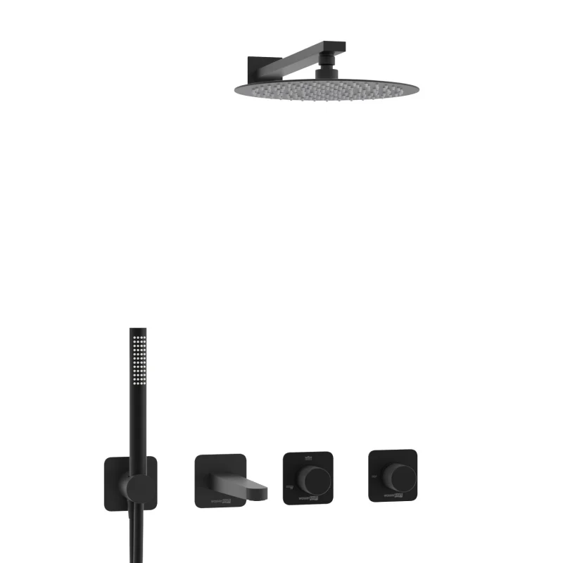 Душевая система WasserKRAFT Fulda A5251.300.301.219.258.302.242.217 Черная матовая