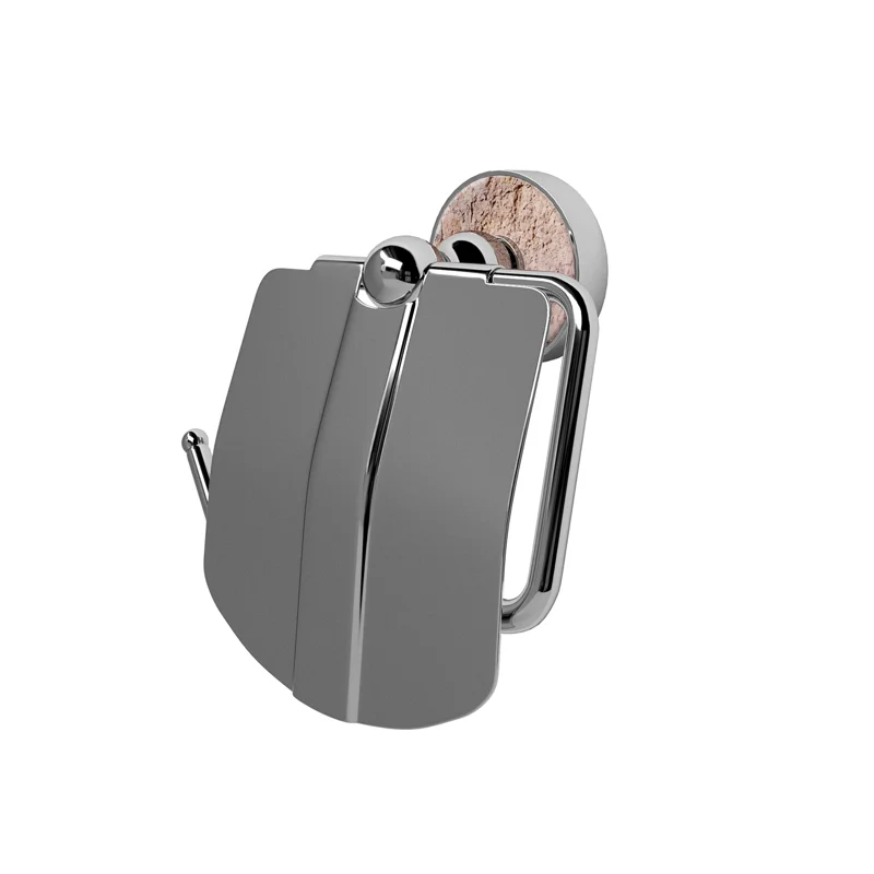 Держатель туалетной бумаги WasserKRAFT Nau K-7725 с крышкой Хром