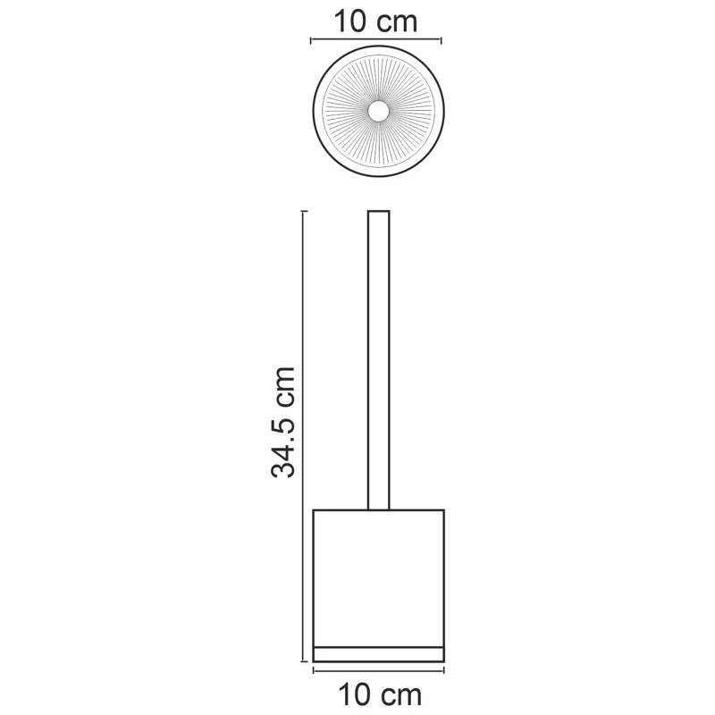 Ершик для унитаза WasserKRAFT Vils K-6127 Черный