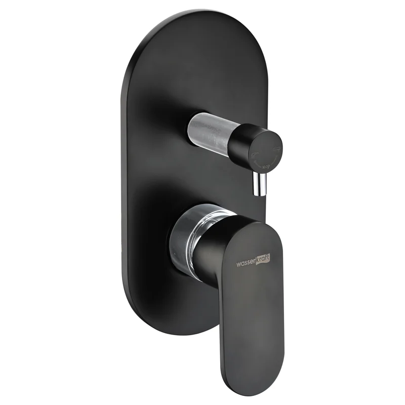 Смеситель скрытого монтажа WasserKRAFT 7441 для ванны и душа, черный