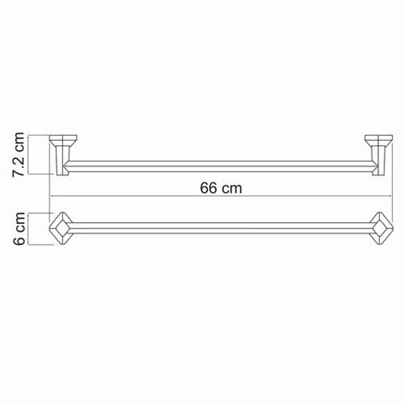 Держатель полотенец WasserKRAFT штанга K-1130 хром