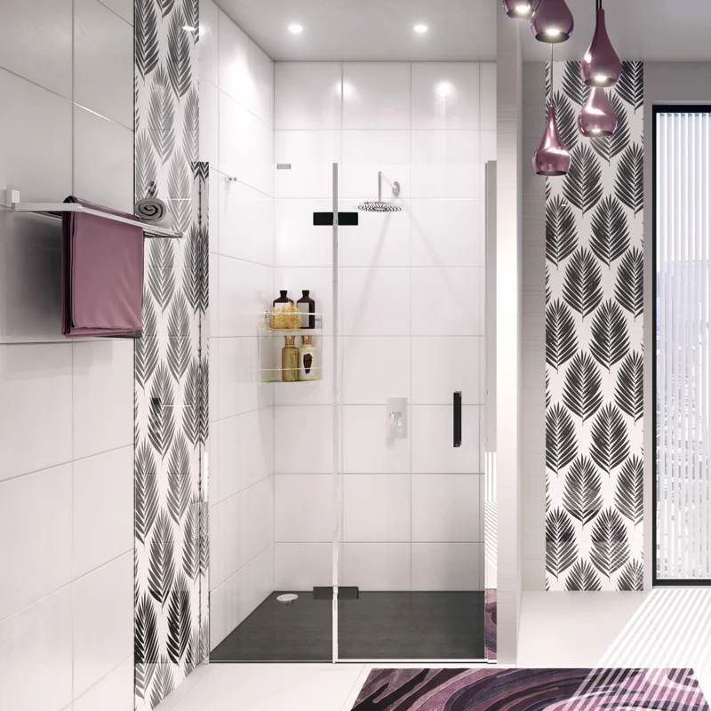 Душевая дверь в нишу WasserKRAFT Aller BLACK MATT L/R, 120 х 200 см, 10H05LBLACK MATT/10H05RBLACK MATT