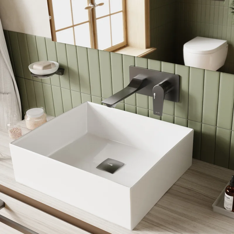 Смеситель для раковины WasserKRAFT Wiese 8430 Оружейная сталь