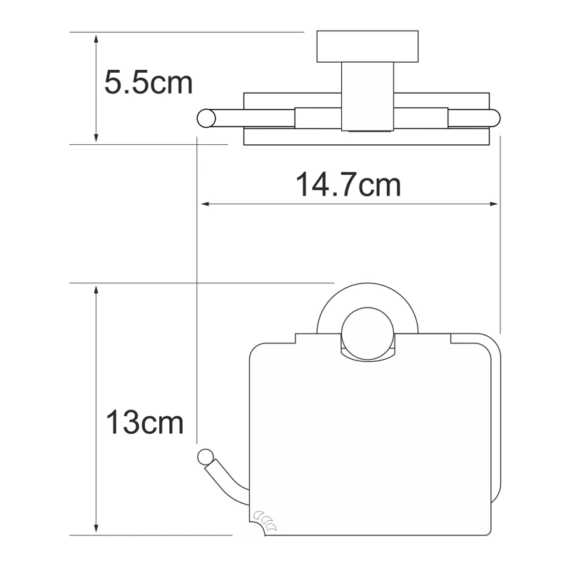 Держатель туалетной бумаги WasserKRAFT Isen K-4025 с крышкой Хром